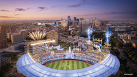 A rendering shows what the new Royals stadium could look like in downtown Kansas City.